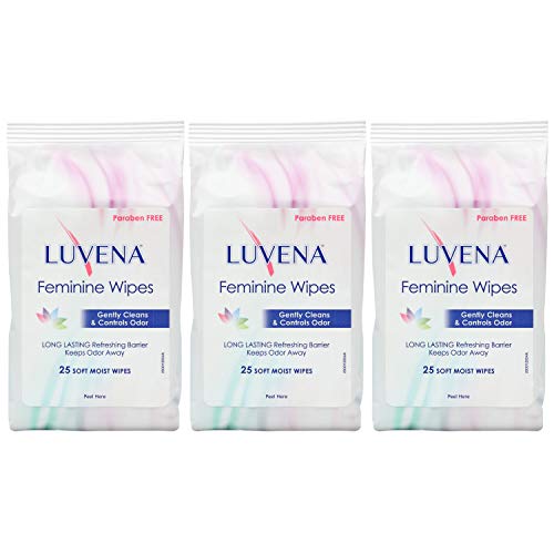 Luvena Feminino Limbos - lenços úmidos e molhados para mulheres - Atualizar e resistir odor - Ginecologista testado - panos de limpeza
