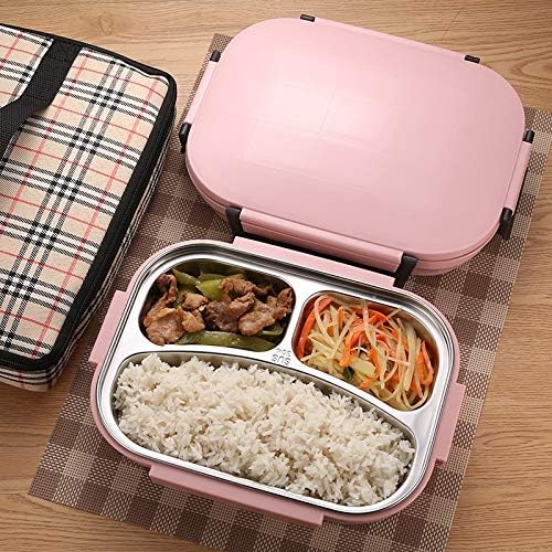 Lkyboa Aço inoxidável Thermo Lunch Box for Kids Grey Bag Set
