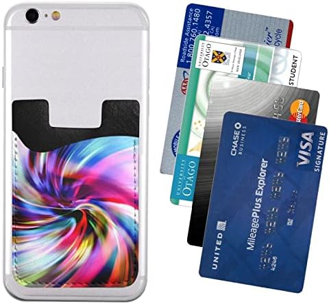 Titular do cartão telefônico para a parte traseira do telefone, suporte para cartão de couro, compatível com iPhone, Android e a