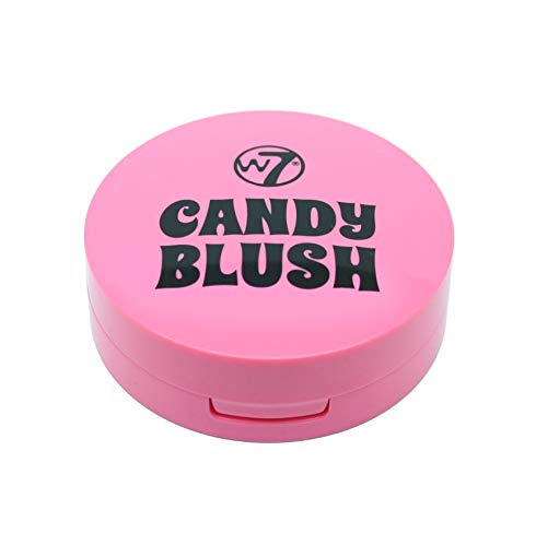 W7 Candy Blush Blusher - Compacto de pó pigmentado e duradouro: Poeira de anjo - Crueldade grátis, maquiagem de rosto vegano