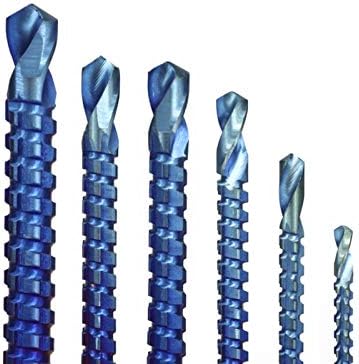 Hefute 6pcs azul nano revestido HSS Twist Bits Bits de broca de 3-8 mm de grooving carpinteiro de corte de corte de bits