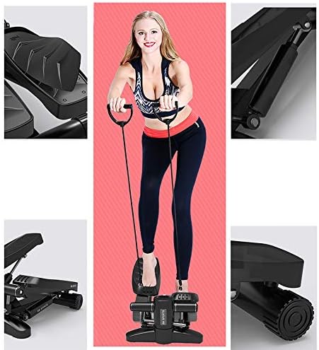 Zaipp Stepper, Máquina de Twist Step, Stepness Stair Stepper com faixas de resistência ao treinamento de braço para treino em casa e