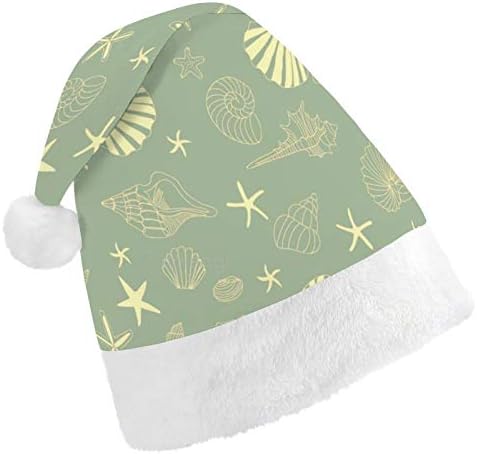 Chapéu de Papai Noel de Natal, Design de Shell Chapéu de Férias de Xmas para Adultos, Unisex Comfort Hats de Natal para Festive