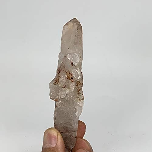 WATANGEMS 97.8G, 4,2 x1.7 x1 , cristal de quartzo vermelho natural terminado, espécimes de minerais, pedra preciosa, energia