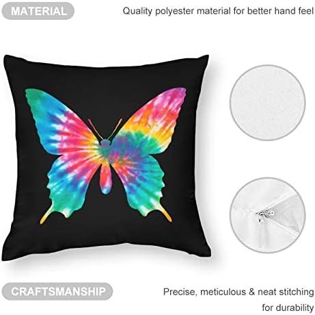 TIY Dye Butterfly Throw Pillow Capas com almofadas de aprovação da fronha quadrada para sala de estar para sofá de cama