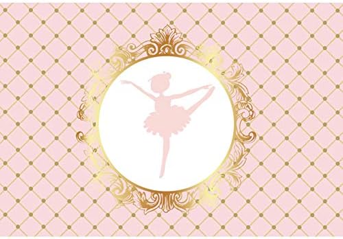 Leyiyi 5x3ft abstrato menina bailarina em tutu vestido dançando pano de fundo rosa de ouro