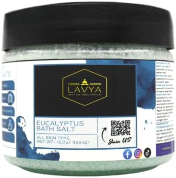 Lavya Luuário Eucalyptus fórmula de sal natural de banho natural para o corpo e o pé relaxante, recuperação de musles, cura dor corporal,