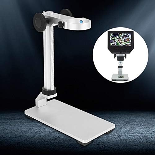 Huangxing - suporte de microscópio, suporte ao microscópio, suporte de microscópio ajustável durável universal, à prova de desgaste