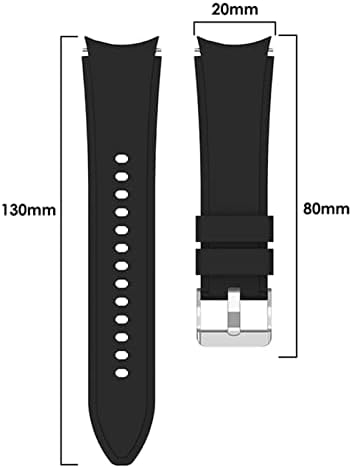 Bkuane 20mm Silicone original Straping para Samsung Galaxy Watch 4 40 44mm/clássico 42 46mm Smartwatch Pulseira de pulseira