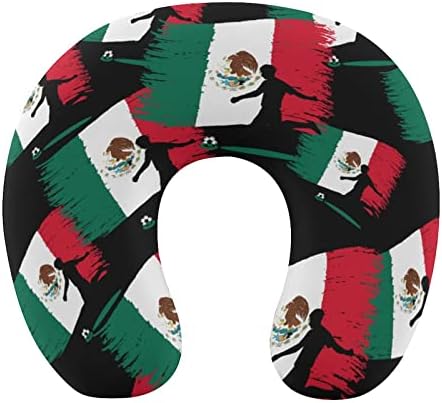 Player mexicano jogador de futebol pescoço travesseiro de espuma de espuma de espuma de vôo para o apoio de cabeça