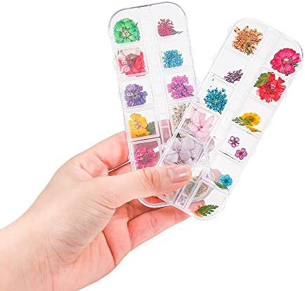 1 caixa de narizes de narizes de flor de flores secas secas para resina epóxi moldes de jóias de colar de pingentes fazendo