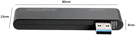 N/A Portátil 5 em 1 USB 3.0 Conversor de divisor de cubo 5 Gbps USB 3.0 para SD TF Card Reader Adapter para laptop