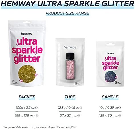 Hemway Premium Ultra Sparkle Glitter Multi Fins Finalis Floco Metálico para Artes Crafts Nails Cosmetics Resin Festival Face - Bronze