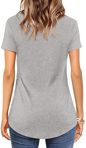 Camiseta sólida básica para mulheres adolescentes de manga curta