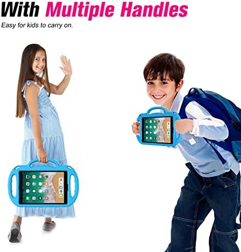 Etopxizu iPad 9.7 Caso infantil, para iPad 6/5ª geração, iPad Air 2 & 1 com alça de ombro, choque à prova de choques para iPad 5/6
