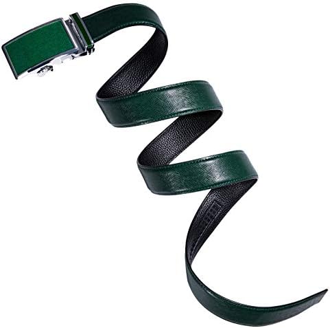 Dubulle Men's Men's Ratchet Belt Gold/Black/Red/Green/Azul/Branco Automático Buckle Bely Belt Casual Presente - ajuste