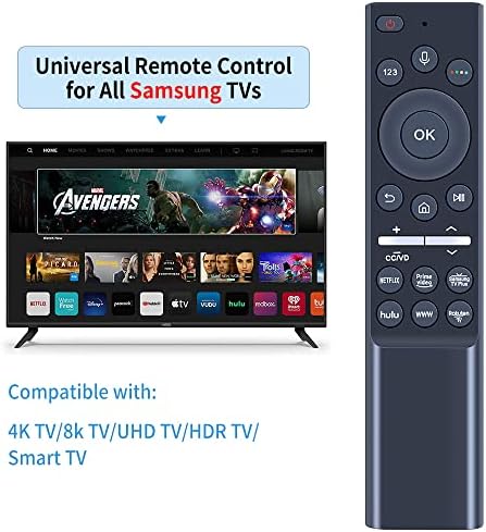 Vocie de substituição Controle remoto Compatível para Samsung 4K 8K LED QLED UHD HDR SMART TV