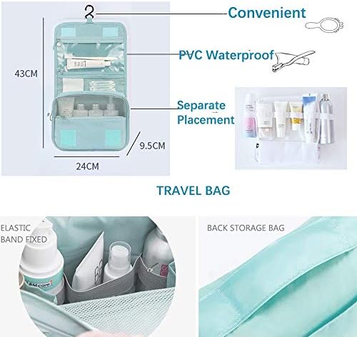 Bolsa de higiene pessoal de viagem orgawise pendurada bolsa de maquiagem portátil Bolsa de organizador de viagem à prova d'água