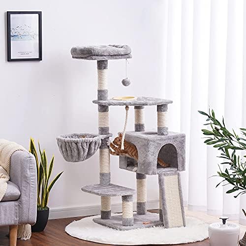 Heybly Cat Tree Cat Tower para gatos internos condomínio de móveis de gato de vários níveis