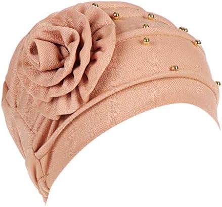 Caps de quimioterapia feminina Caps de turbante de turbante de flor sólida Elastic Elastic Vintage Capas de cabelo de cinto