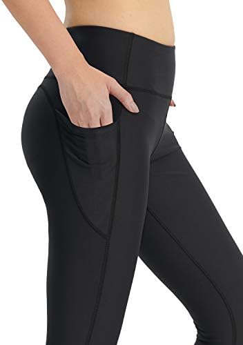 Calças de ioga da cintura alta zerônica com bolsos Capri/Longo Controle de Barriga para Mulheres 4 Vias Excelente Execução