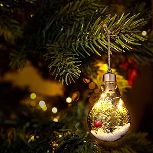 ABAODAM 1 PC PC Christmas Tree Decor Ball Bulbs LED BULS DESLAS Decoração de Hanging usada para comemorar o Feliz Natal