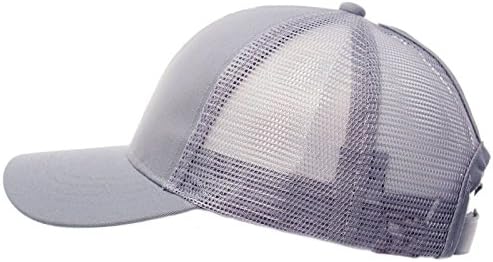 Leecco Women Ponytail Burs Bolsy Trucker Ponycap Plain Baseball Visor Cap Hat