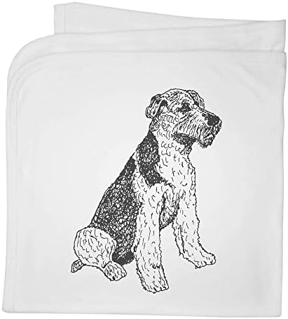 Airedale Terrier, cobertor/xale de bebê de algodão