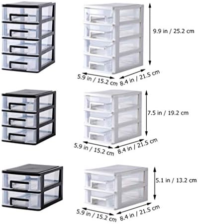 Gavetas de armazenamento de plástico Gatuida, caixa de armazenamento de gaveta de gaveta clara Caixa de armazenamento de armazenamento