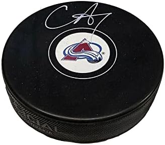 Chris Drury autografou o Colorado Avalanche Puck - Pucks autografados da NHL