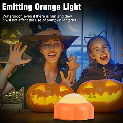 Luzes de abóbora de Halloween 2 pacote, luzes de abóbora LED com remoto e temporizador, bateria operada por bateria Light Jack-O-Lantern