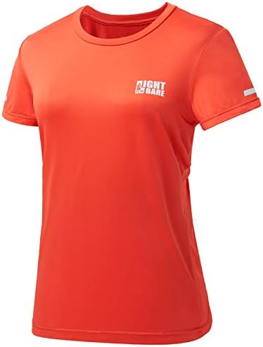 Lightbare feminino feminino seco manga curta camisetas camisa leve anti-odor de performance para executar esportes de treino