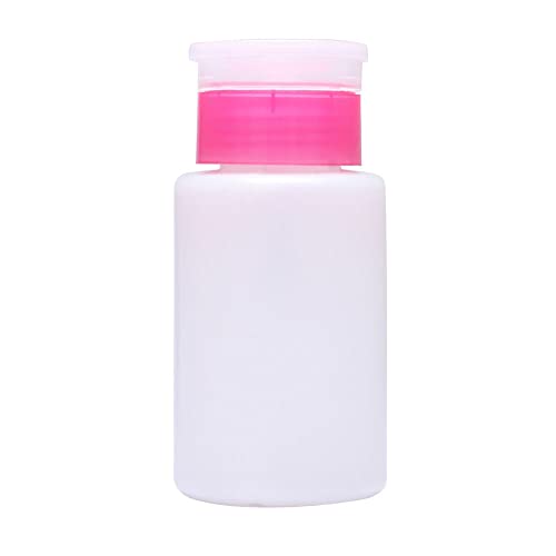 Removedor de esmalte rosa de 150 ml garrafa de dispensador de bomba vazia para removedor de álcool e maquiagem