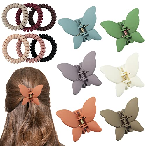 Clipes de cabelo borboleta bem -borboleta, 6 PCs Garra Butterfly Clipes