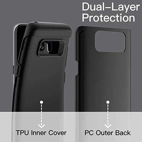 Caso à prova de choque Jetech para Samsung Galaxy S8, capa de telefone protetora de camada dupla com absorção de choque