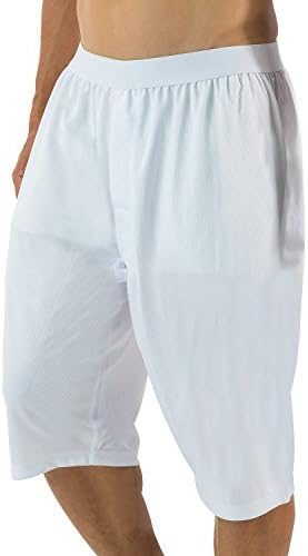 Casual Nights Men's Mesh Long Boxer Shorts 2 Pacote - Branco