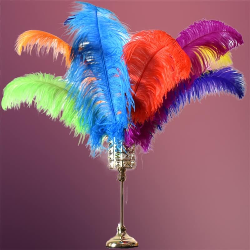 10pcs/lote de penas coloridas penas de avestruz longa decoração de penas vasos de mesa Plumas decorativas de mesa na cabeça-55-60cm