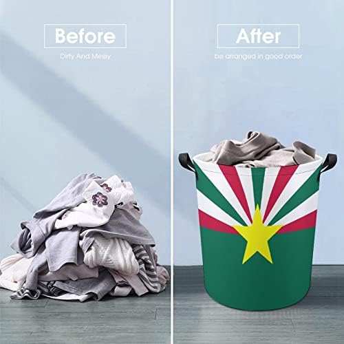 Bandeira americana e bandeira mexicana cesto de lavanderia dobrável cesto de roupas altas com alças bolsa de armazenamento