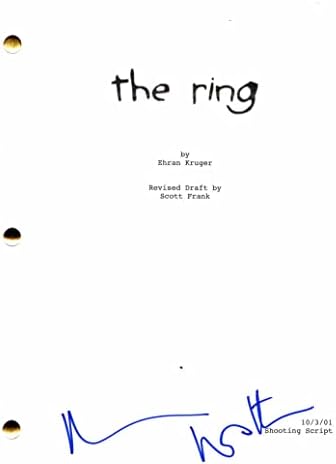 Naomi Watts assinou autógrafo The Ring Full Movie Script - 21 gramas de beleza, Mulholland Drive, Twin Peaks, King Kong, I Heart