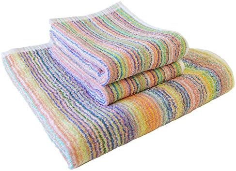 Cyberl Toalha de banho de arco -íris samurai x 1, toalha de mão x 2 Conjunto de partida