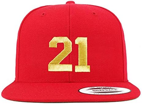 Trendy Apparel Shop número 21 Gold Thread Bill Bill Snapback Baseball Cap