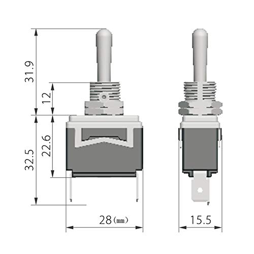 2pcs kedu hy29h 2pins alternar interruptores à prova de poeira adequados para todos os tipos de dispositivos ou aparelhos AC 125/277V