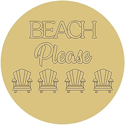 Praia, por favor, projete por linhas recortes de madeira inacabada Decora de praia cabide de porta de praia MDF Estilo em forma de tela