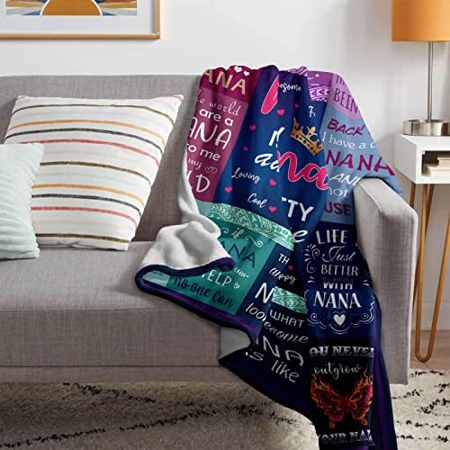 Gevuto Nana Presentes Cobertor - Presentes de aniversário para Nana lançar 50 x 60 - Nana presentes de netos - presentes