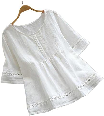 Gráfico feminino feminino redondo pescoço meia -camiseta de tampa de tampa sólida cor de manga longa de manga longa de