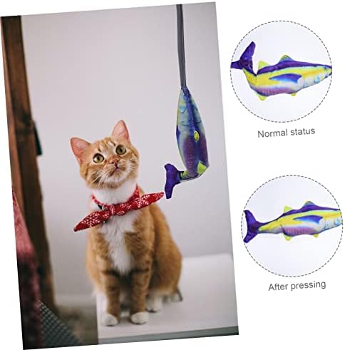 IPETBOOM 2PCS PET CAT CATO TOY TOY KITTEN CHEW Toy Plush Toys Cat Toys Toys Peixe Cat Cat Teaser Artificial Fish Toy Fuuny