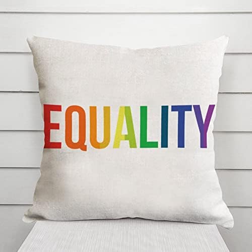 Jogue travesseiro de travesseiro Igualdade Rainbow LGBTQ Caso de travesseiro do orgulho transgênero pansexual LGBTQ Cushion