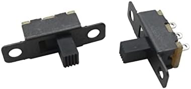 Hikota Micro Switch 20pcs 5V 0,3 A Mini Tamanho Black SPDT Slide Slide para pequenos projetos eletrônicos de energia DIY