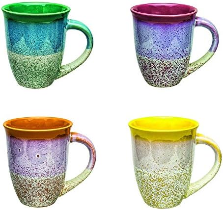 Caneca de caneca de caneca canecas de café 4 xícara de chá de cerâmica vidrada de 16 onças - cozinha linda e decoração de casa para
