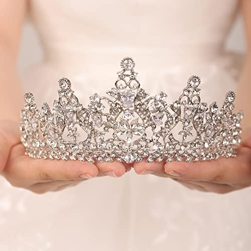 Wekicici Wekicici Coroas de Coroas de Casamento Tiaras Rainha Princesa Bandes da cabeça Crystal For Women Girl Costumes Acessórios